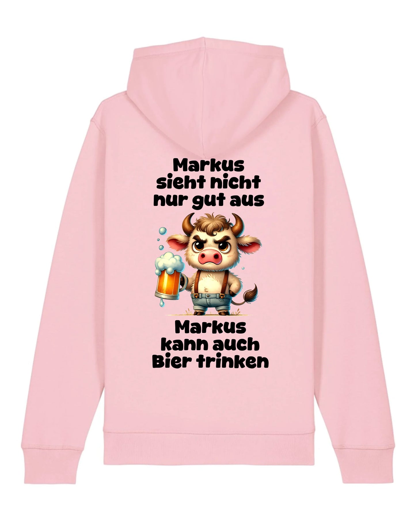 Ich sehe nicht nur gut aus - Organic Unisex Hoodie (personalisierbar) Drummer 2.0 Hoodie ST ST Cotton-Pink