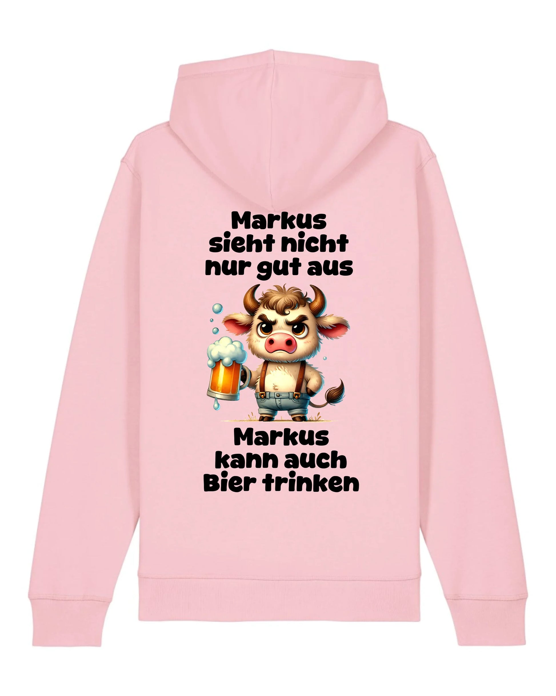 Ich sehe nicht nur gut aus - Organic Unisex Hoodie (personalisierbar) Drummer 2.0 Hoodie ST ST Cotton-Pink