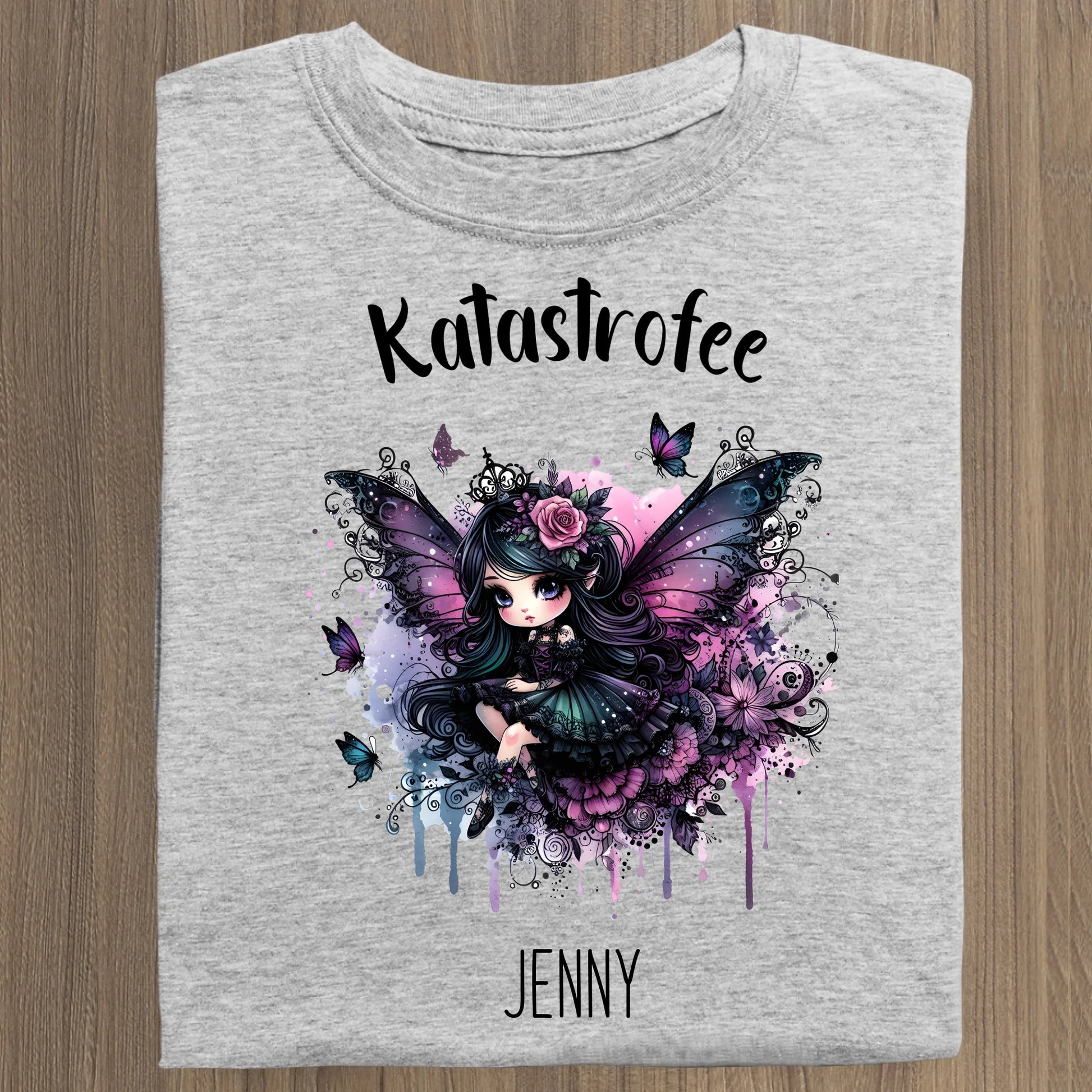 Katastrofee - Organic Women's Shirt (personalisierbar) Serena T-Shirt ST ST Heather-Grey