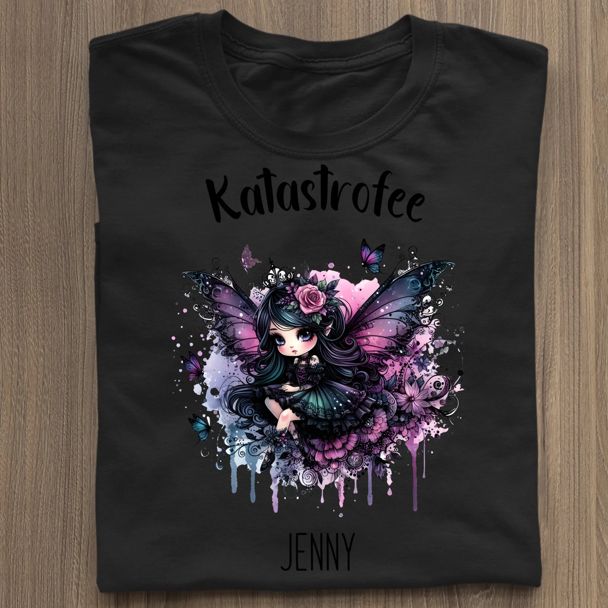 Katastrofee - Organic Women's Shirt (personalisierbar) Serena T-Shirt ST ST Black