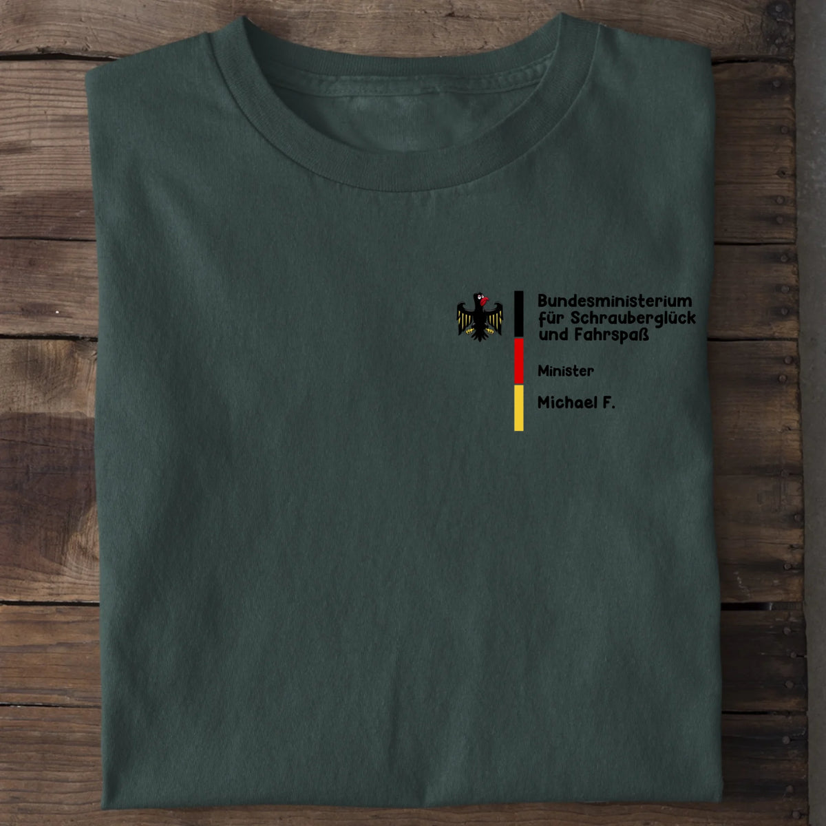 Bundesministerium für Schrauberglück und Fahrspaß - Organic Men's Shirt (personalisierbar) Crafter T-Shirt ST ST Bottled-Green