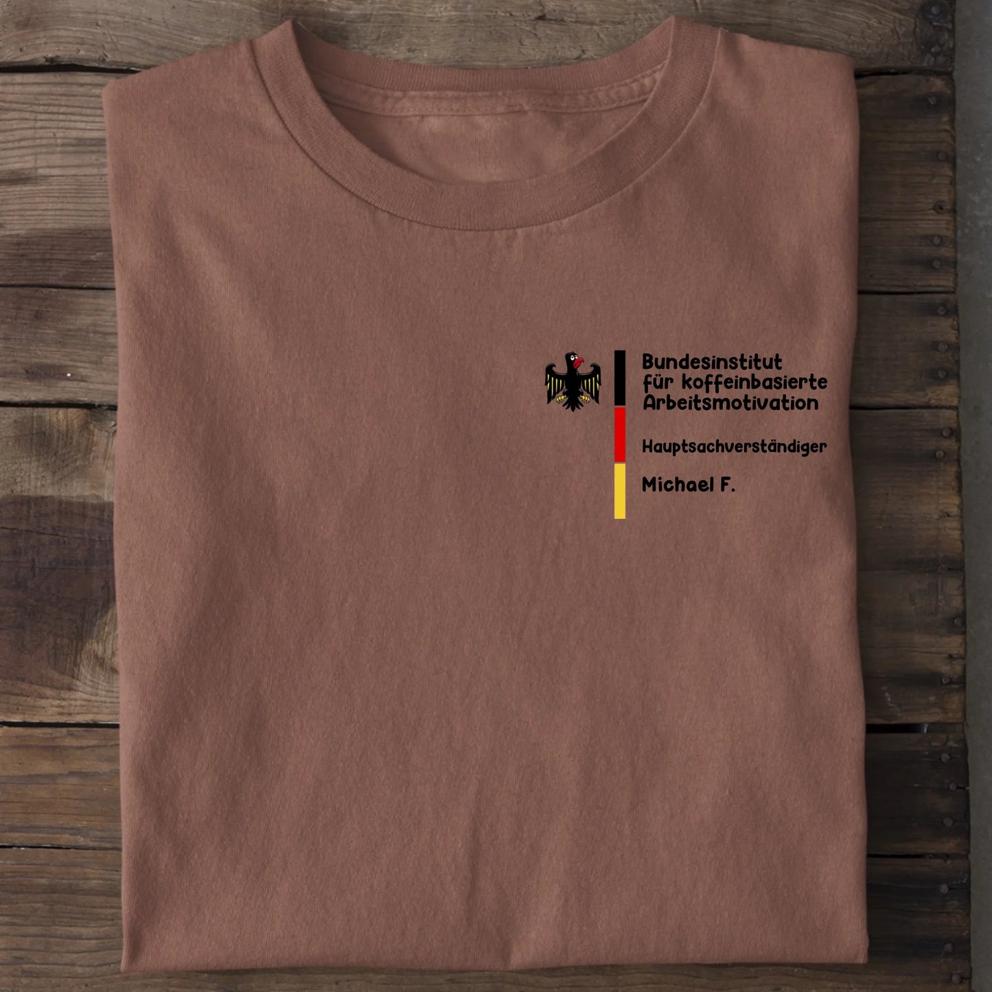 Bundesinstitut FREITEXT (gestalte nach deinen Wünschen) - Organic Men's Shirt (personalisierbar) Crafter T-Shirt ST ST Heritage-Brown