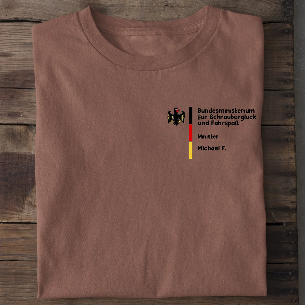 Bundesministerium für Schrauberglück und Fahrspaß - Organic Men's Shirt (personalisierbar) Crafter T-Shirt ST ST Heritage-Brown