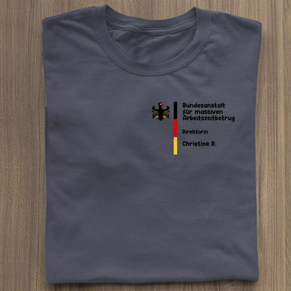 Bundesanstalt für massiven Arbeitszeitbetrug - Organic Women's Shirt (personalisierbar) Serena T-Shirt ST ST French-Navy