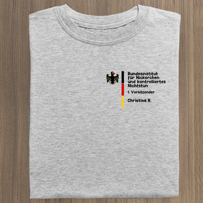 Bundesinstitut für Nickerchen und kontrolliertes Nichtstun - Organic Women's Shirt (personalisierbar) Serena T-Shirt ST ST Heather-Grey
