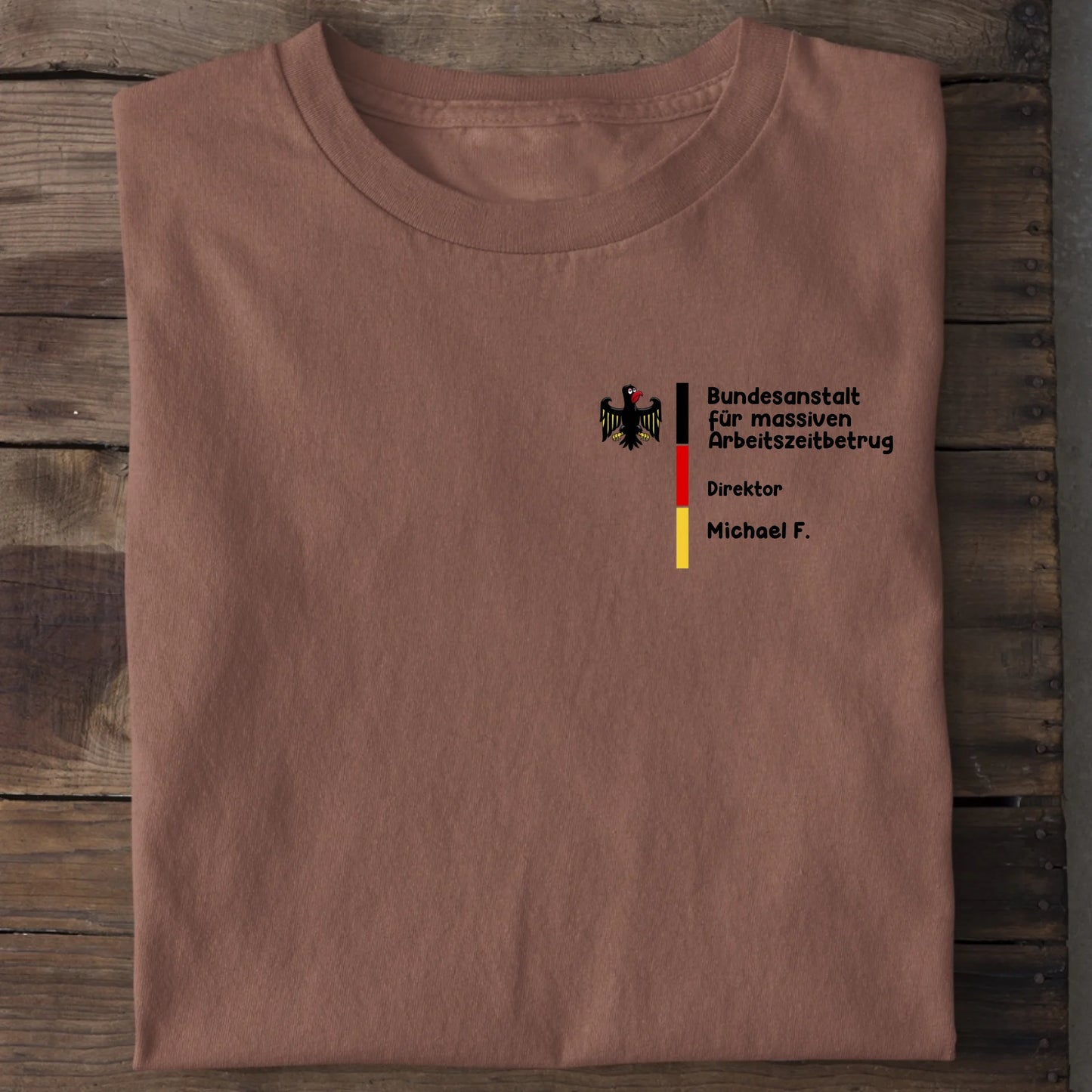 Bundesanstalt für massiven Arbeitszeitbetrug - Organic Men's Shirt (personalisierbar) Crafter T-Shirt ST ST Heritage-Brown