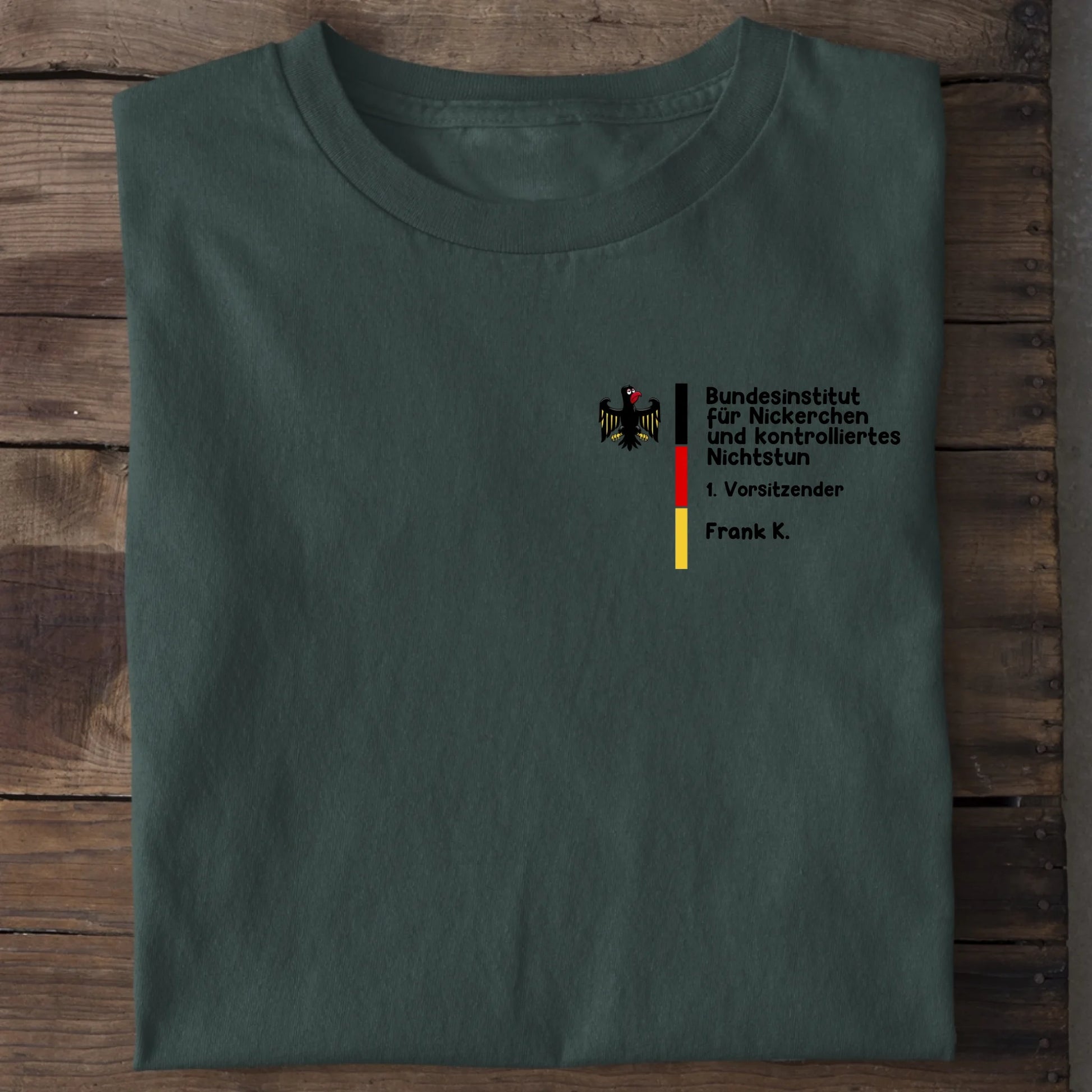 Bundesinstitut für Nickerchen und kontrolliertes Nichtstun - Organic Men's Shirt (personalisierbar) Crafter T-Shirt ST ST Bottled-Green
