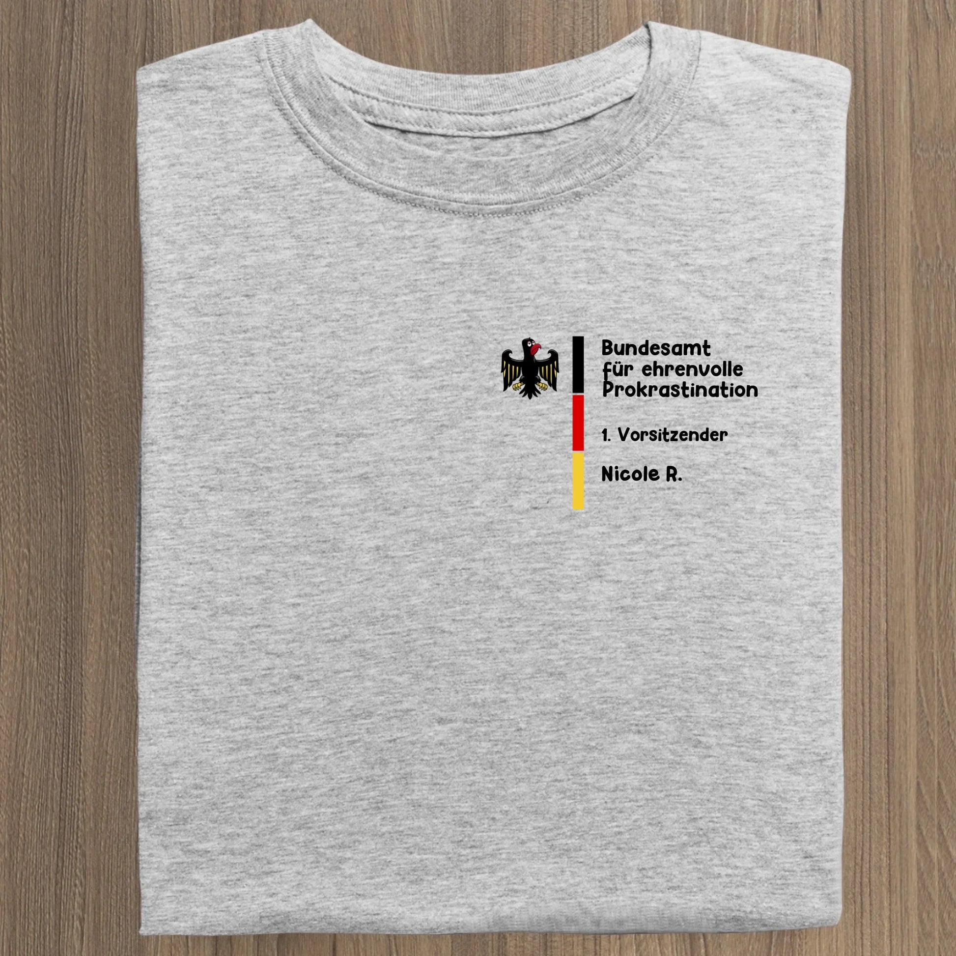 Bundesamt für ehrenvolle Prokrastination - Organic Women's Shirt (personalisierbar) Serena T-Shirt ST ST Heather-Grey