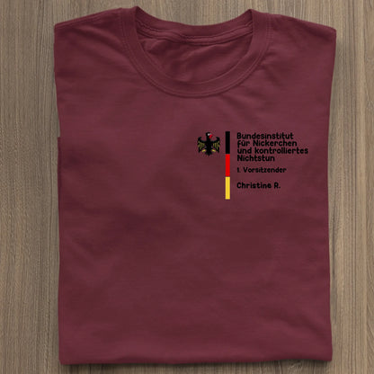 Bundesinstitut für Nickerchen und kontrolliertes Nichtstun - Organic Women's Shirt (personalisierbar) Serena T-Shirt ST ST Burgundy