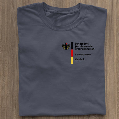 Bundesamt für ehrenvolle Prokrastination - Organic Women's Shirt (personalisierbar) Serena T-Shirt ST ST French-Navy