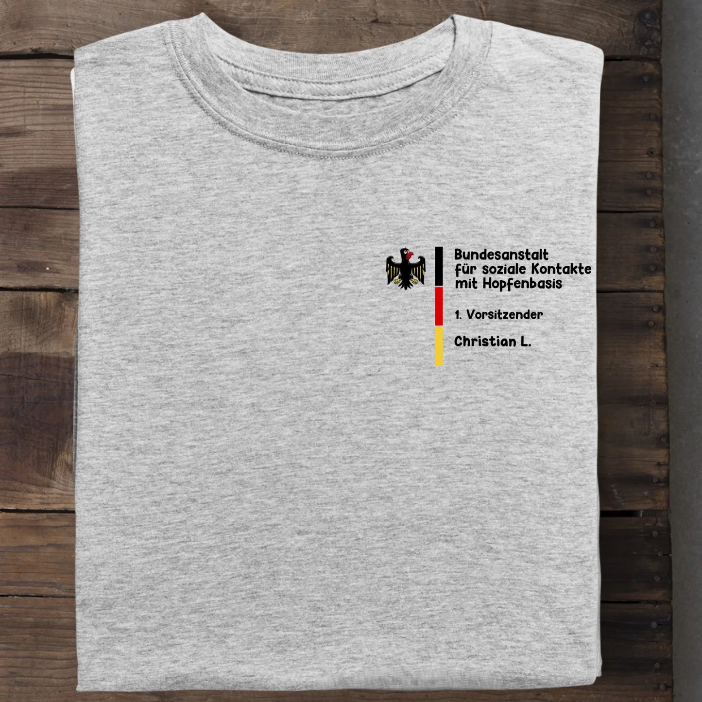 Bundesanstalt für soziale Kontakte mit Hopfenbasis - Organic Men's Shirt (personalisierbar) Crafter T-Shirt ST ST Heather-Grey