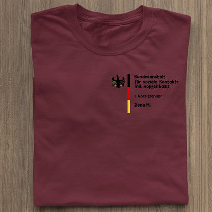 Bundesanstalt für soziale Kontakte mit Hopfenbasis - Organic Women's Shirt (personalisierbar) Serena T-Shirt ST ST Burgundy