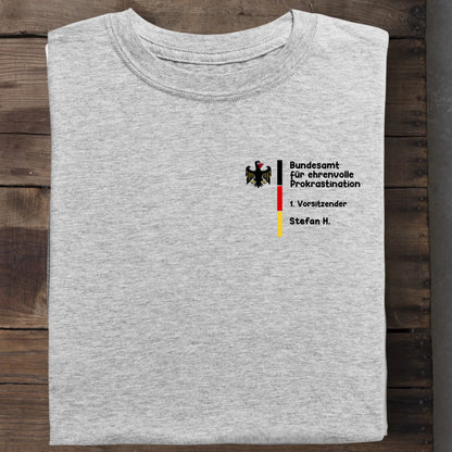 Bundesamt für ehrenvolle Prokrastination - Organic Men's Shirt (personalisierbar) Crafter T-Shirt ST ST Heather-Grey