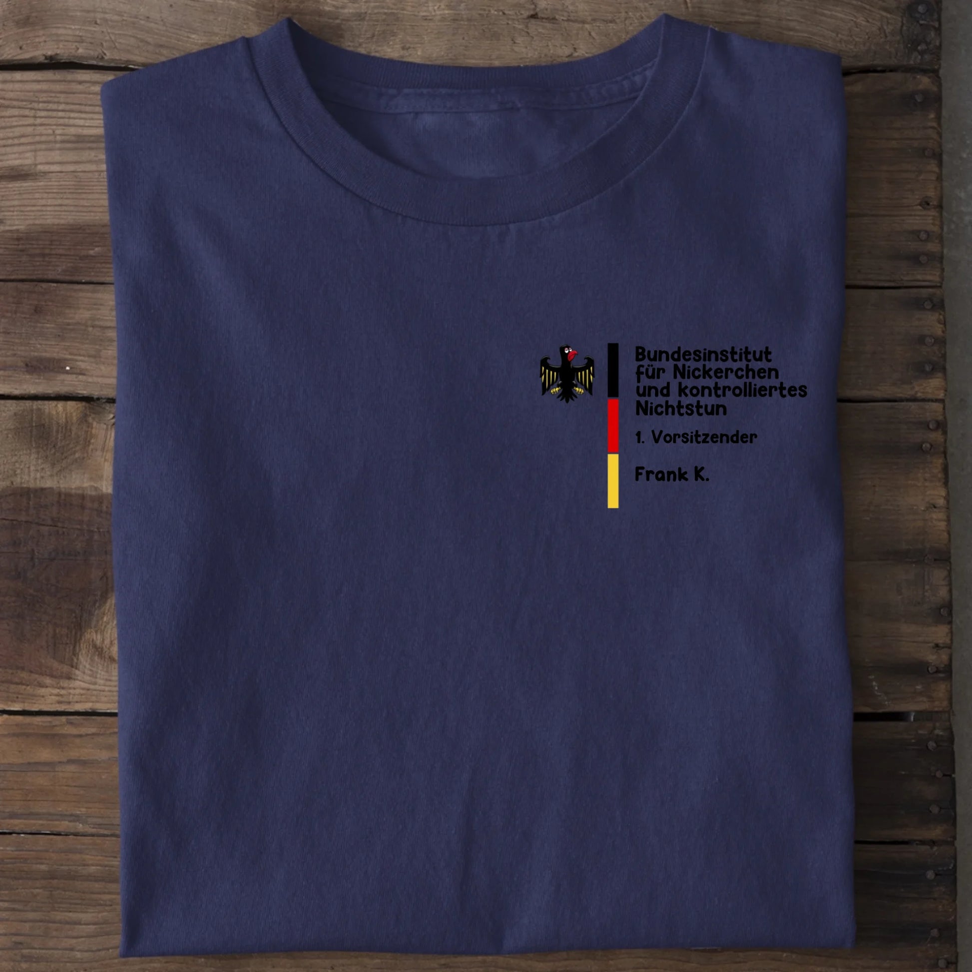 Bundesinstitut für Nickerchen und kontrolliertes Nichtstun - Organic Men's Shirt (personalisierbar) Crafter T-Shirt ST ST French-Navy