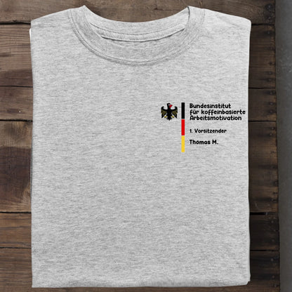 Bundesinstitut für koffeinbasierte Arbeitsmotivation - Organic Men's Shirt (personalisierbar) Crafter T-Shirt ST ST Heather-Grey