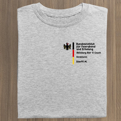 Bundesinstitut für Feierabend und Erholung - Organic Women's Shirt (personalisierbar) Serena T-Shirt ST ST Heather-Grey