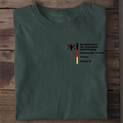 Bundesinstitut für Feierabend und Erholung - Organic Men's Shirt (personalisierbar) Crafter T-Shirt ST ST Bottled-Green