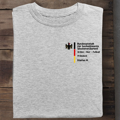 Bundesanstalt für hocheffiziente Wochenendarbeit - Organic Men's Shirt (personalisierbar) Crafter T-Shirt ST ST Heather-Grey