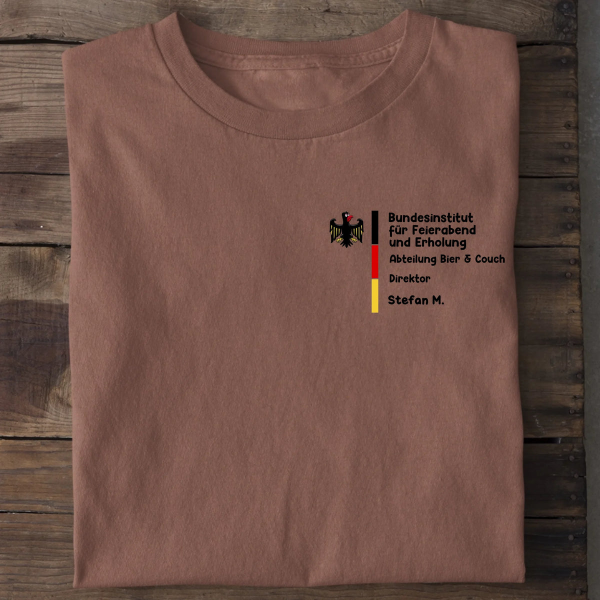 Bundesinstitut für Feierabend und Erholung - Organic Men's Shirt (personalisierbar) Crafter T-Shirt ST ST Heritage-Brown