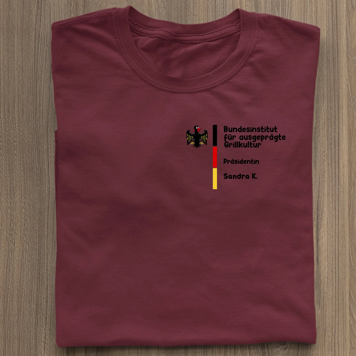 Bundesinstitut für ausgeprägte Grillkultur - Organic Women's Shirt (personalisierbar) Serena T-Shirt ST ST Burgundy