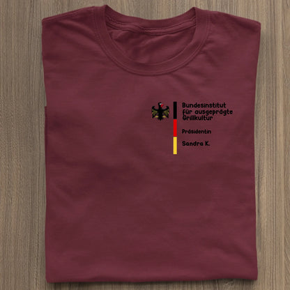 Bundesinstitut für ausgeprägte Grillkultur - Organic Women's Shirt (personalisierbar) Serena T-Shirt ST ST Burgundy