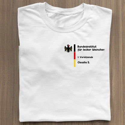 Bundesinstitut für lecker Weinchen - Organic Women's Shirt (personalisierbar) Serena T-Shirt ST ST White