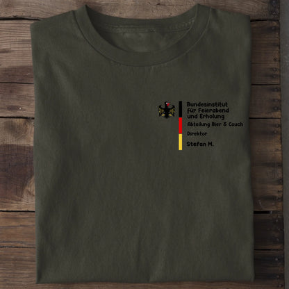 Bundesinstitut für Feierabend und Erholung - Organic Men's Shirt (personalisierbar) Crafter T-Shirt ST ST Khaki