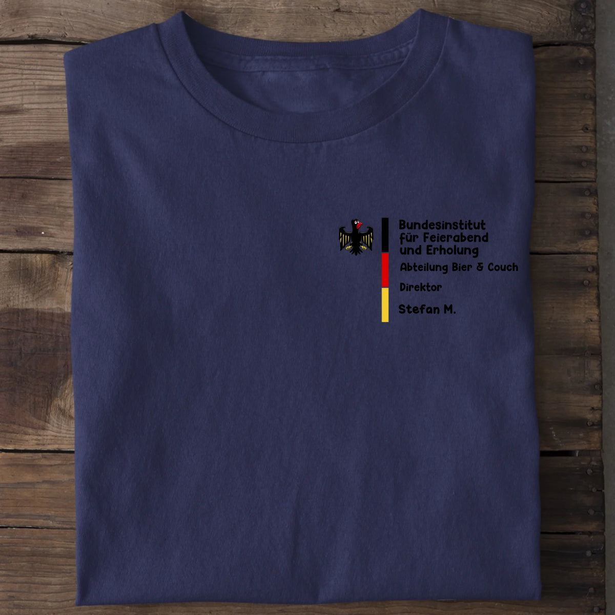 Bundesinstitut für Feierabend und Erholung - Organic Men's Shirt (personalisierbar) Crafter T-Shirt ST ST French-Navy