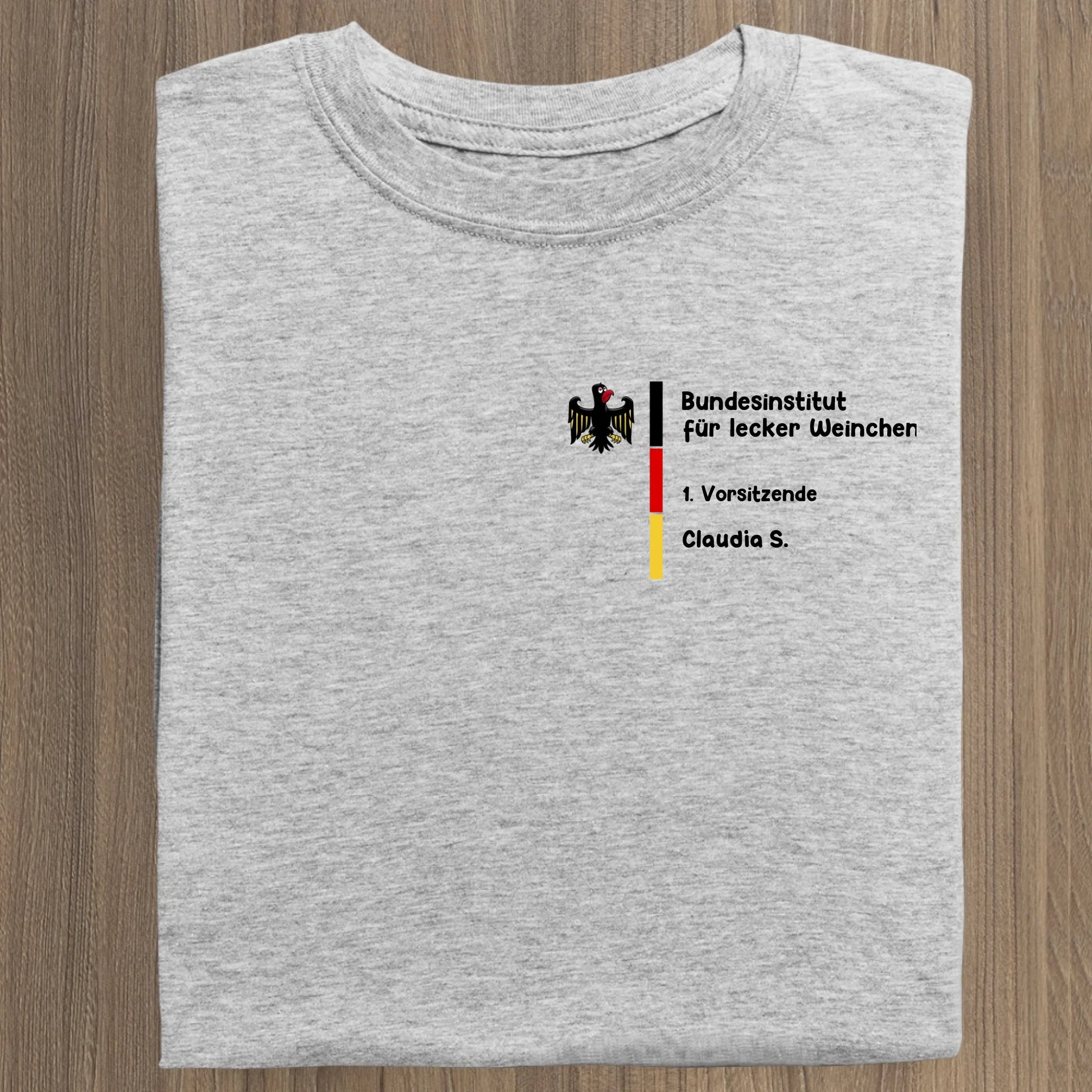 Bundesinstitut für lecker Weinchen - Organic Women's Shirt (personalisierbar) Serena T-Shirt ST ST Heather-Grey