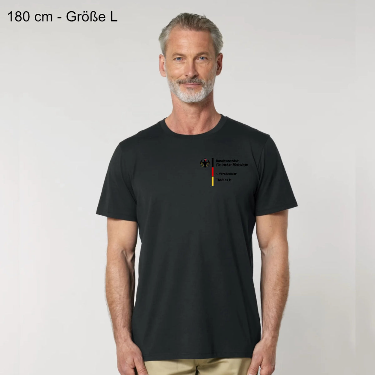 Bundesinstitut für lecker Weinchen - Organic Men's Shirt (personalisierbar)