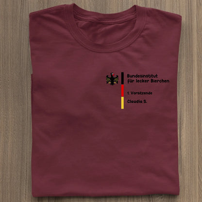 Bundesinstitut für lecker Bierchen - Organic Women's Shirt (personalisierbar) Serena T-Shirt ST ST Burgundy
