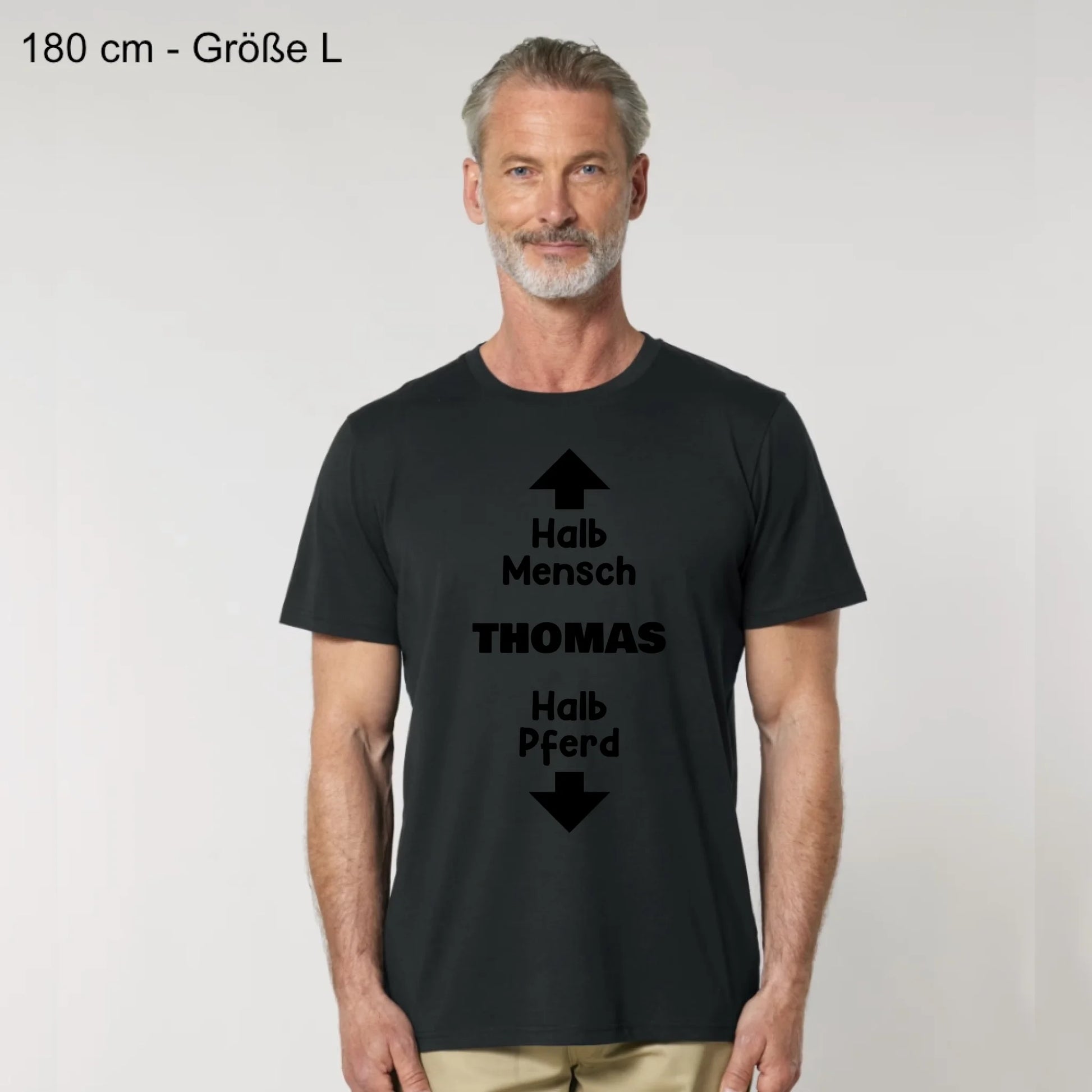 Halb Mensch, halb Pferd - Organic Men's Shirt (personalisierbar)