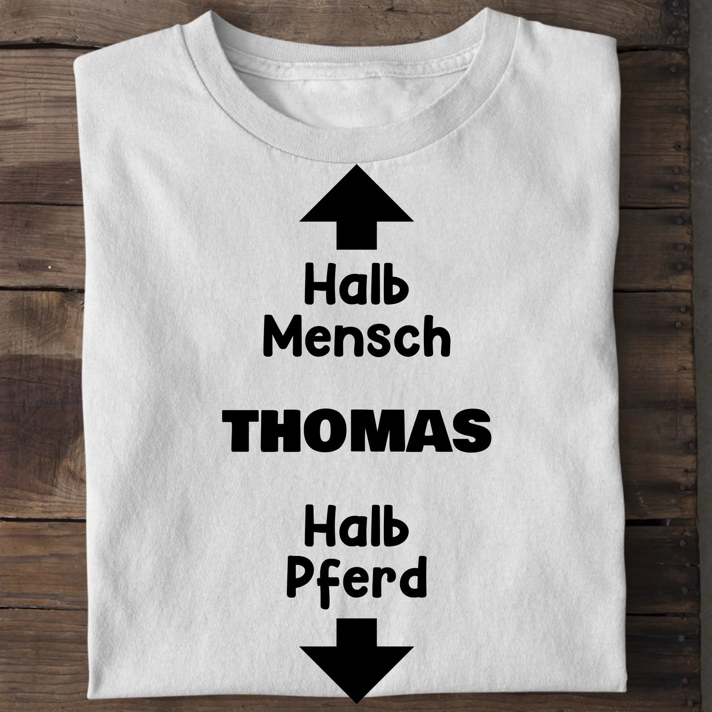 Halb Mensch, halb Pferd - Organic Men's Shirt (personalisierbar)