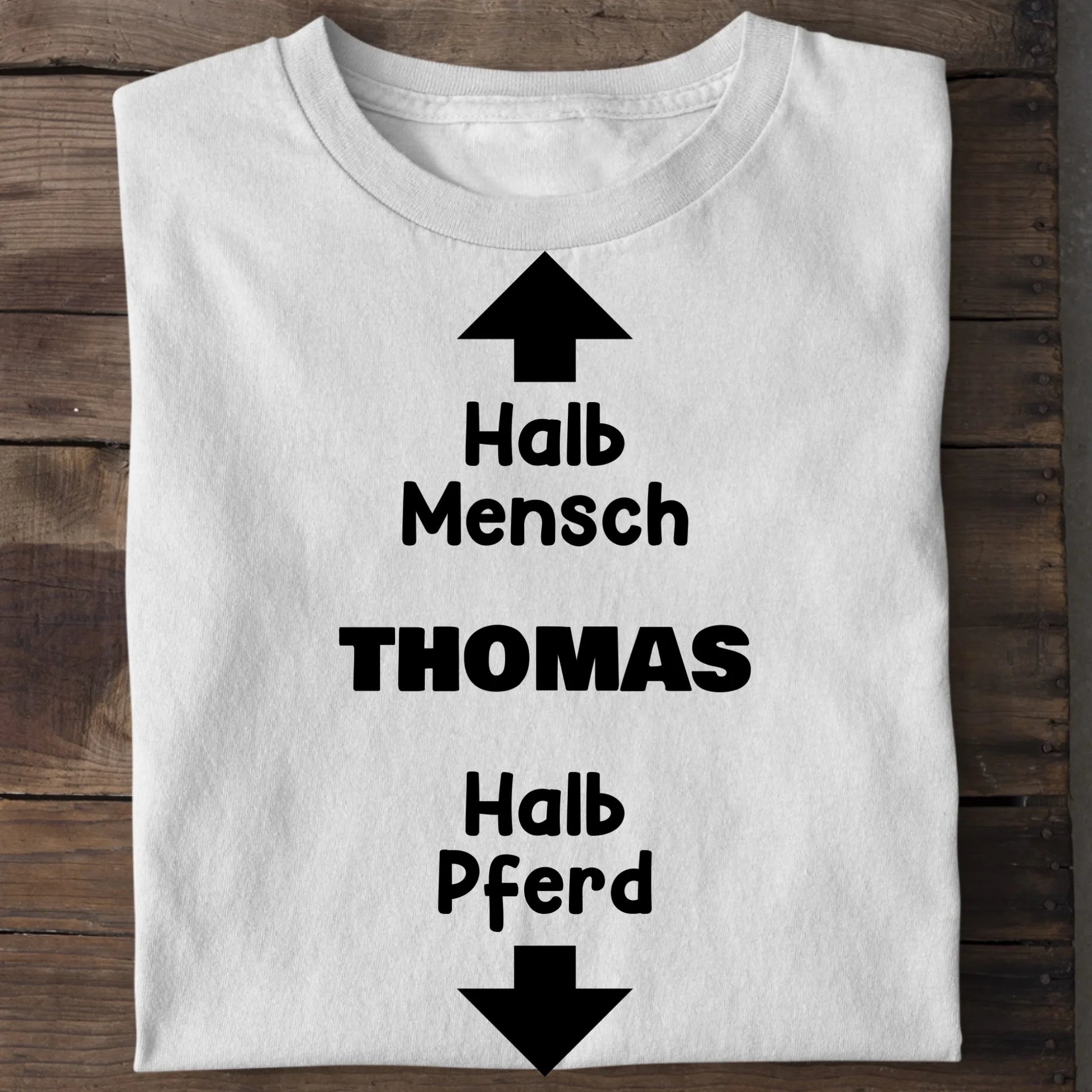 Halb Mensch, halb Pferd - Organic Men's Shirt (personalisierbar) Crafter T-Shirt ST ST White