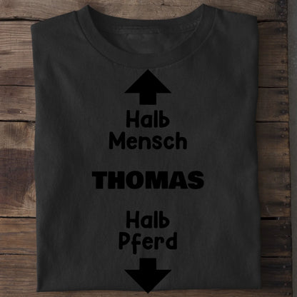 Halb Mensch, halb Pferd - Organic Men's Shirt (personalisierbar) Crafter T-Shirt ST ST Black