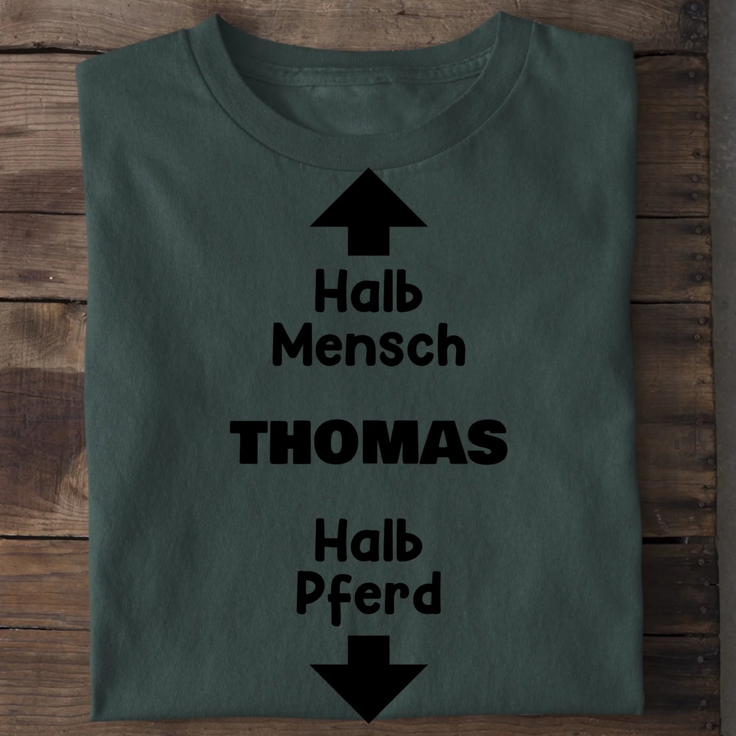 Halb Mensch, halb Pferd - Organic Men's Shirt (personalisierbar) Crafter T-Shirt ST ST Bottled-Green