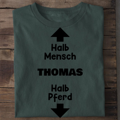 Halb Mensch, halb Pferd - Organic Men's Shirt (personalisierbar) Crafter T-Shirt ST ST Bottled-Green