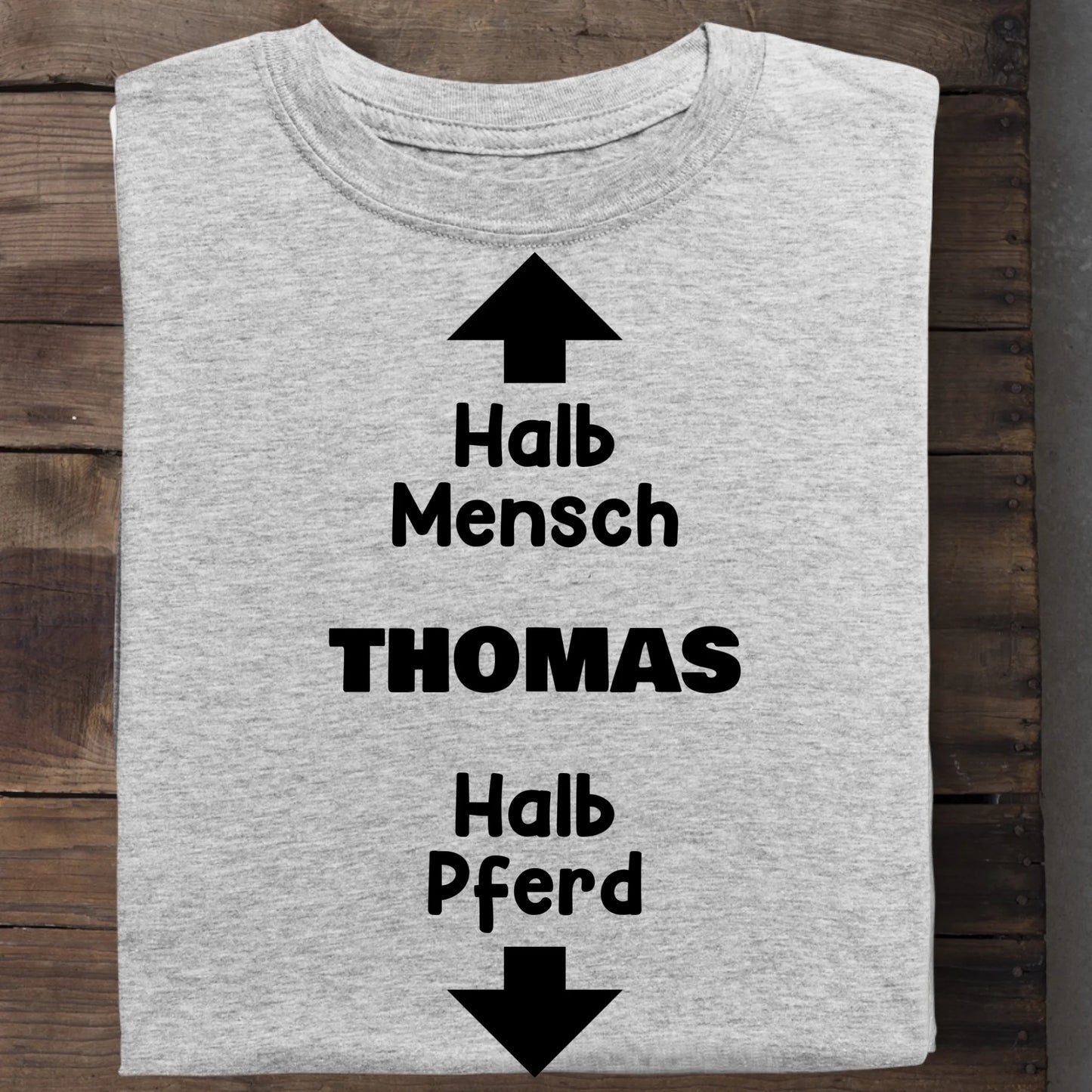 Halb Mensch, halb Pferd - Organic Men's Shirt (personalisierbar) Crafter T-Shirt ST ST Heather-Grey