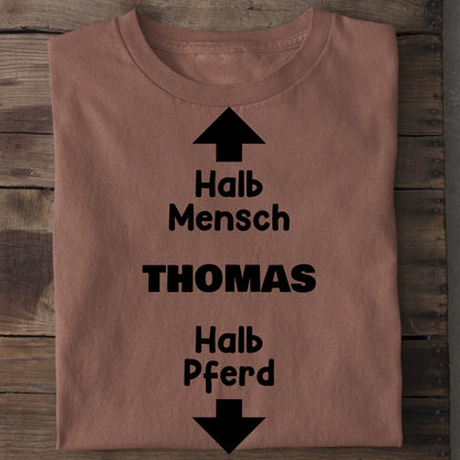 Halb Mensch, halb Pferd - Organic Men's Shirt (personalisierbar) Crafter T-Shirt ST ST Heritage-Brown