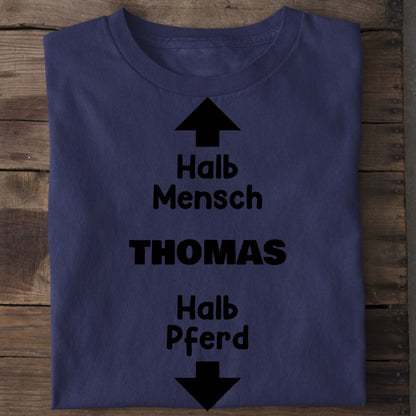 Halb Mensch, halb Pferd - Organic Men's Shirt (personalisierbar) Crafter T-Shirt ST ST French-Navy