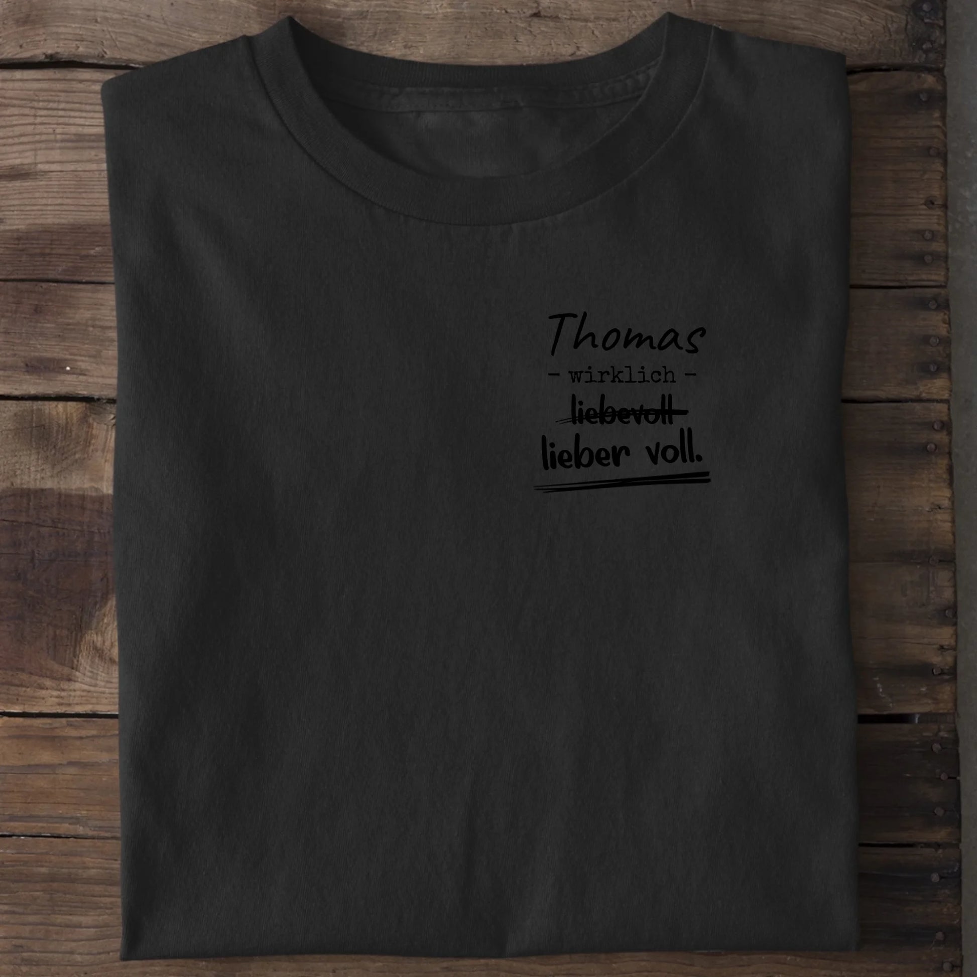 Lieber voll - Organic Men's Shirt (personalisierbar) Crafter T-Shirt ST ST Black