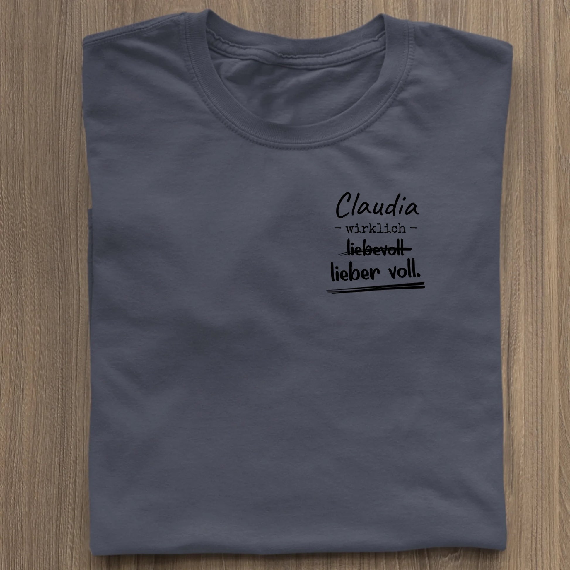 Lieber voll - Organic Women's Shirt (personalisierbar) Serena T-Shirt ST ST French-Navy
