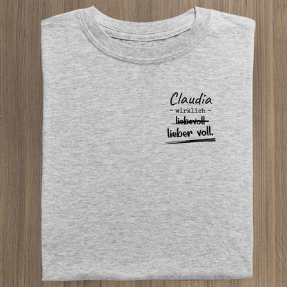 Lieber voll - Organic Women's Shirt (personalisierbar) Serena T-Shirt ST ST Heather-Grey