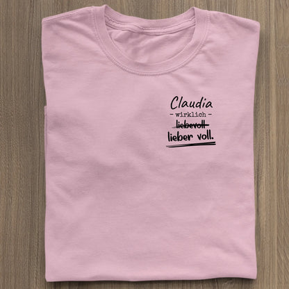 Lieber voll - Organic Women's Shirt (personalisierbar) Serena T-Shirt ST ST Cotton-Pink