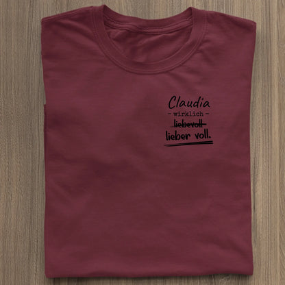 Lieber voll - Organic Women's Shirt (personalisierbar) Serena T-Shirt ST ST Burgundy