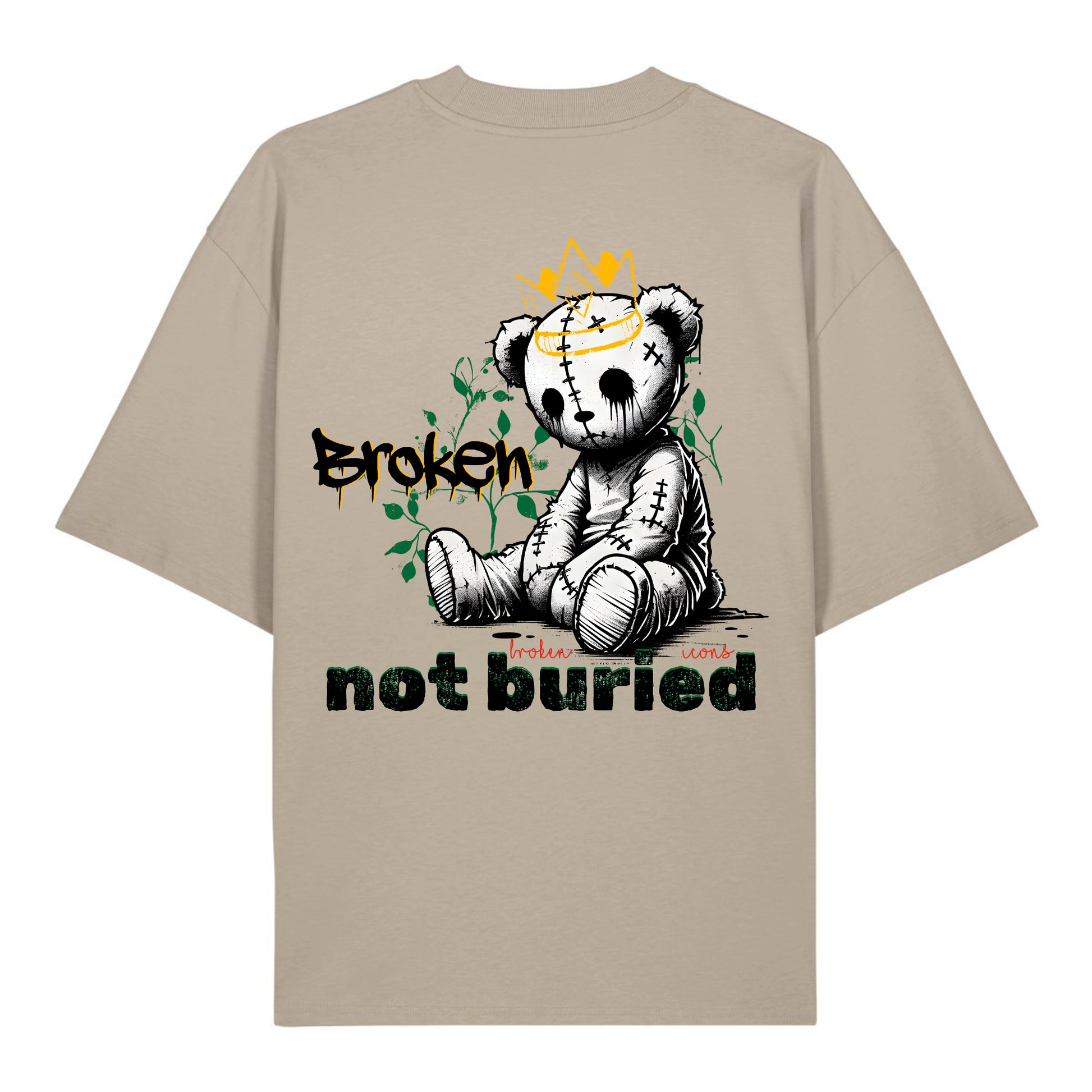 Broken - Organic Heavy Oversized Unisex Shirt Stone