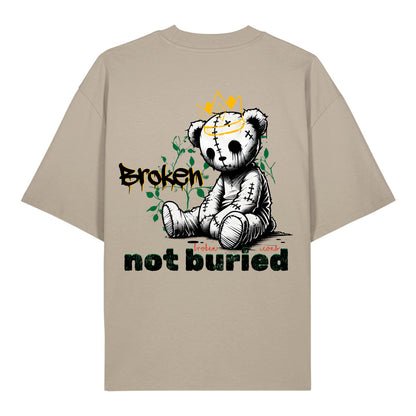 Broken - Organic Heavy Oversized Unisex Shirt Stone