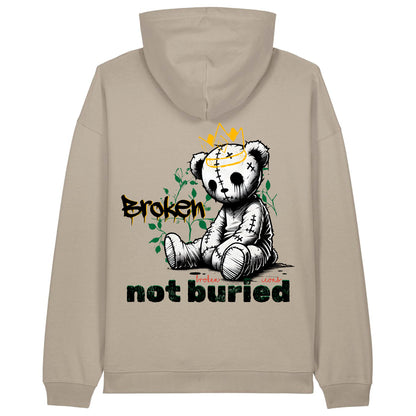 Broken - Organic Heavy Oversized Unisex Hoodie Stone