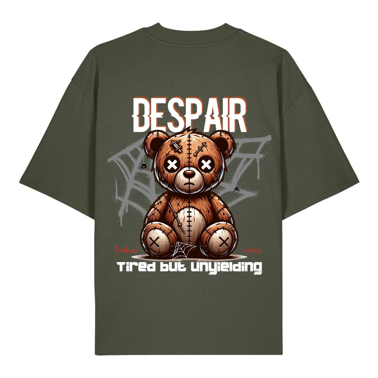 Despair - Organic Heavy Oversized Unisex Shirt Khaki