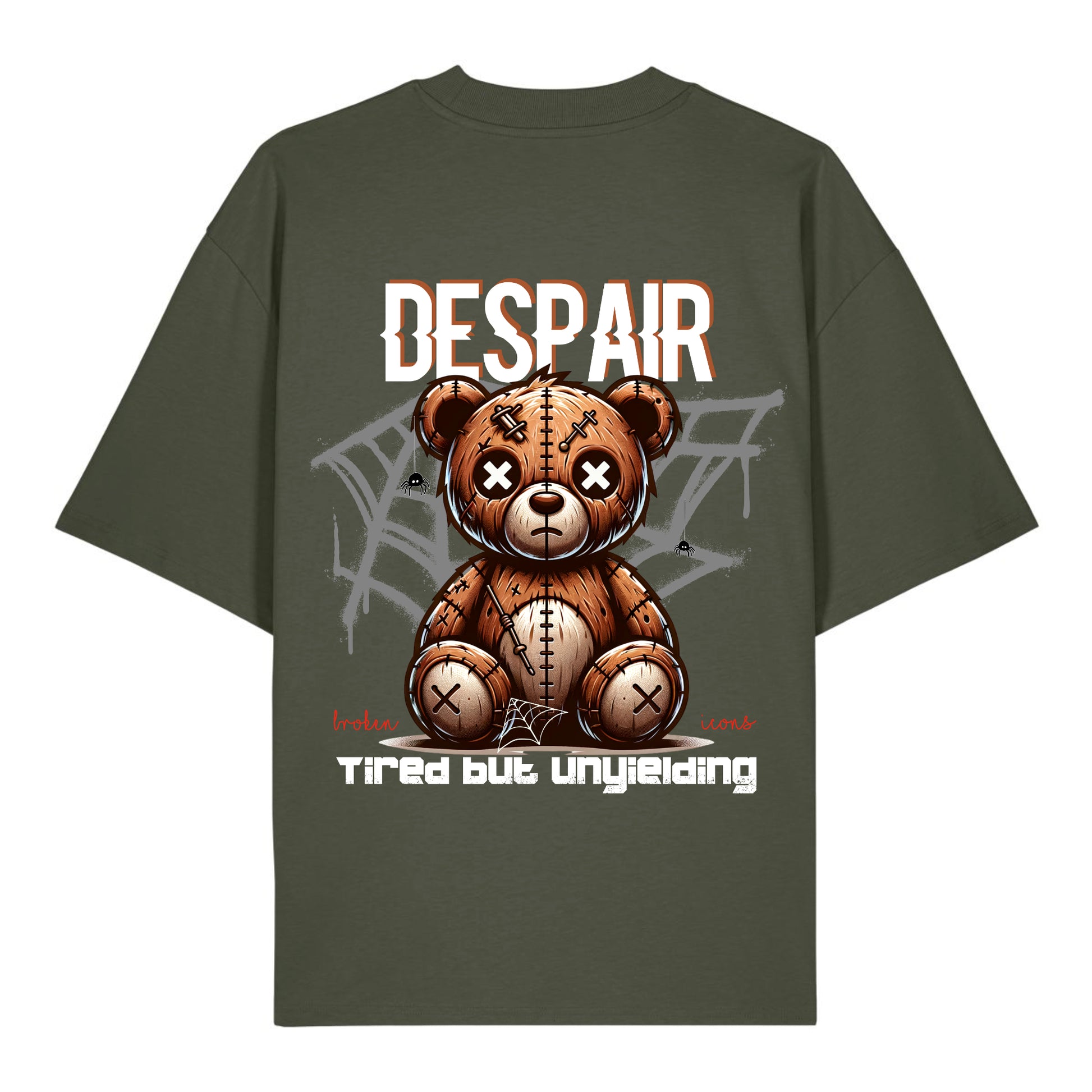Despair - Organic Heavy Oversized Unisex Shirt Khaki